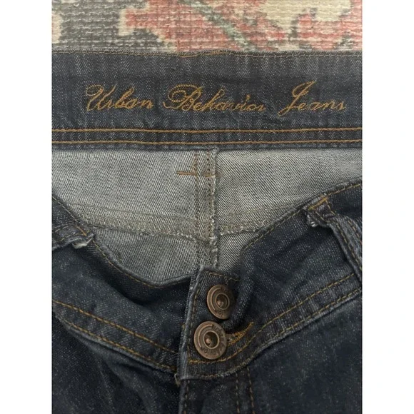 Urban Behavior Skinny Leg Straight Jeans Juniors Size 5/28 Dark Rinse Denim - Picture 3 of 4